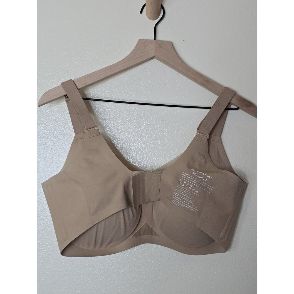 Honeylove CrossOver Bra 38DDD F/G Sand Nude Wireless Smoothing Support LWBR0304 - Picture 9 of 10